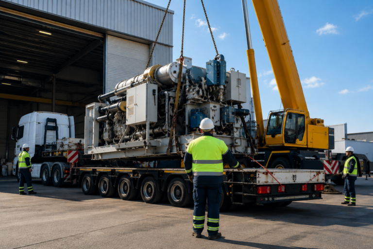 Techniciens MIS Industrie lors d’un transfert d’équipements industriels